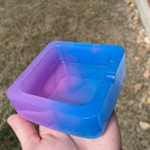 Hand Made Resin Tray Holder or Ashtray